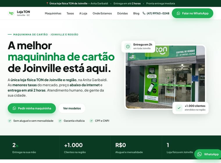 TON Joinville — Site institucional + blog